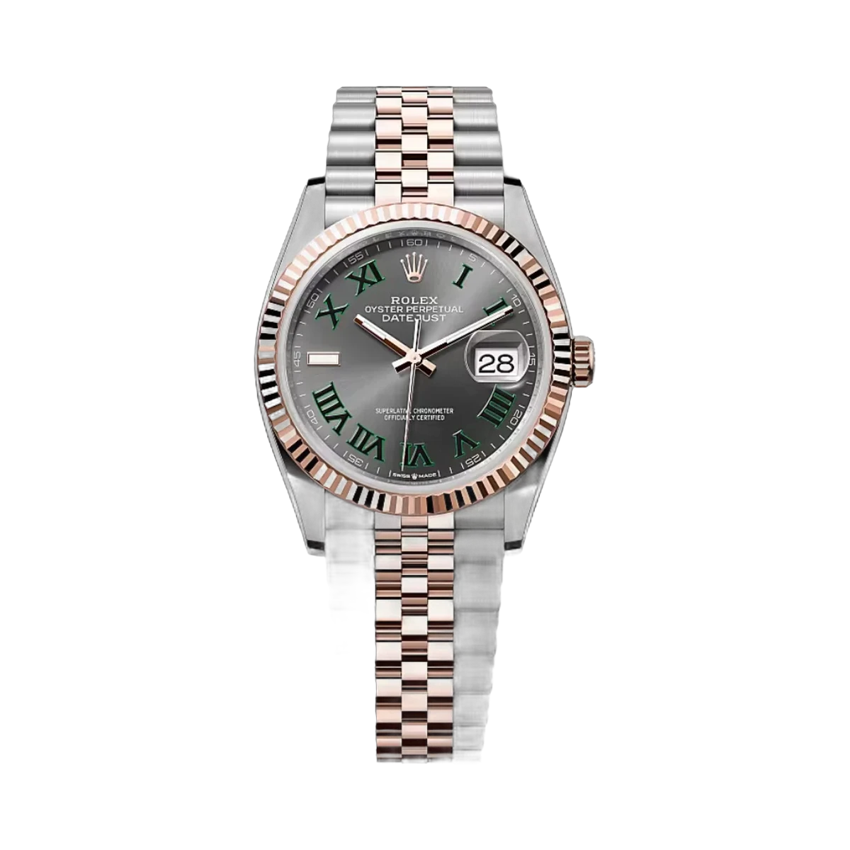 劳力士 Datejust 126231-0029 蚝式钢 - 永恒玫瑰金石板表盘 36 毫米女士手表