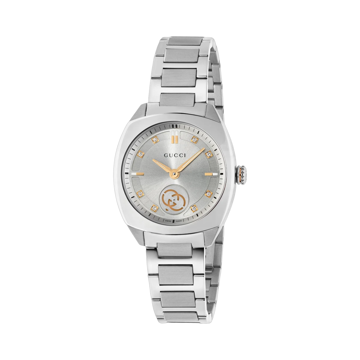 Gucci Gucci Interlocking Silver Sunbrushed Dial 29mm Watch YA142510