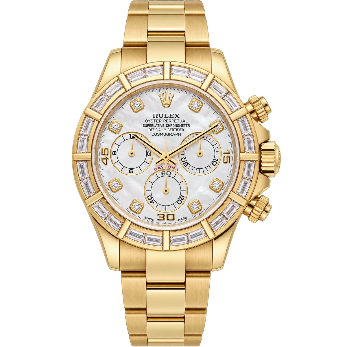 Rolex Cosmograph Daytona 116568BR ذهب أصفر مينا صدف رومان