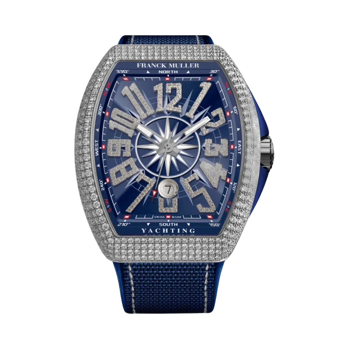 Franck Muller Vanguard V 45 SC DT YACHTING AC BL Weiße Ziffern 45mm Blaues Zifferblatt Herrenuhr