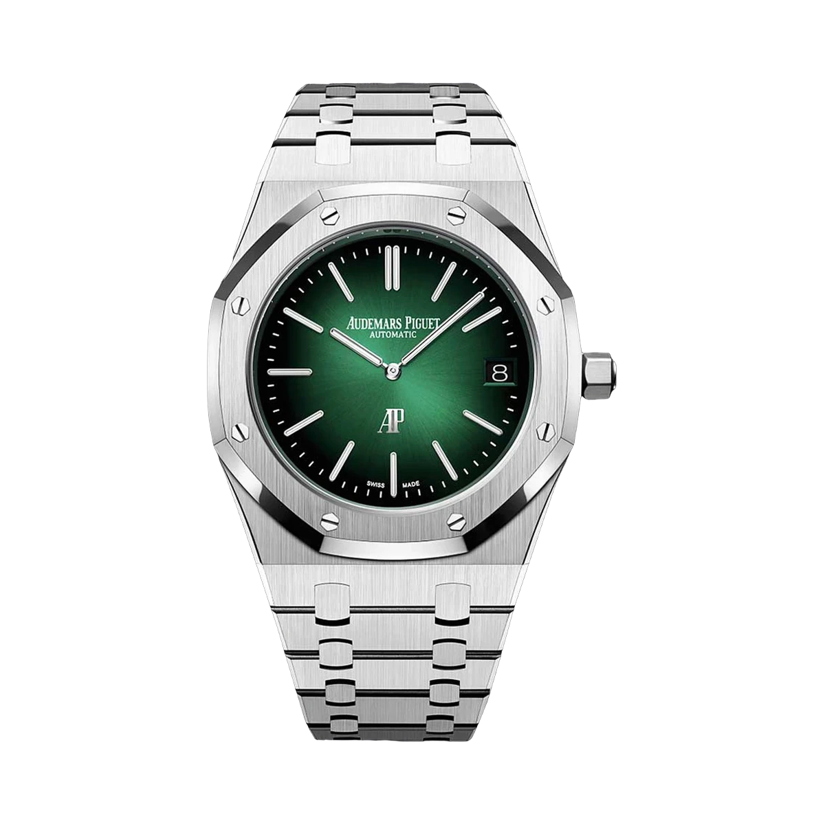 Audemars Piguet Royal Oak 15202PT.OO.1240PT.01 Extra-Thin Platinum Green Dial 15202PT.OO.1240PT.01