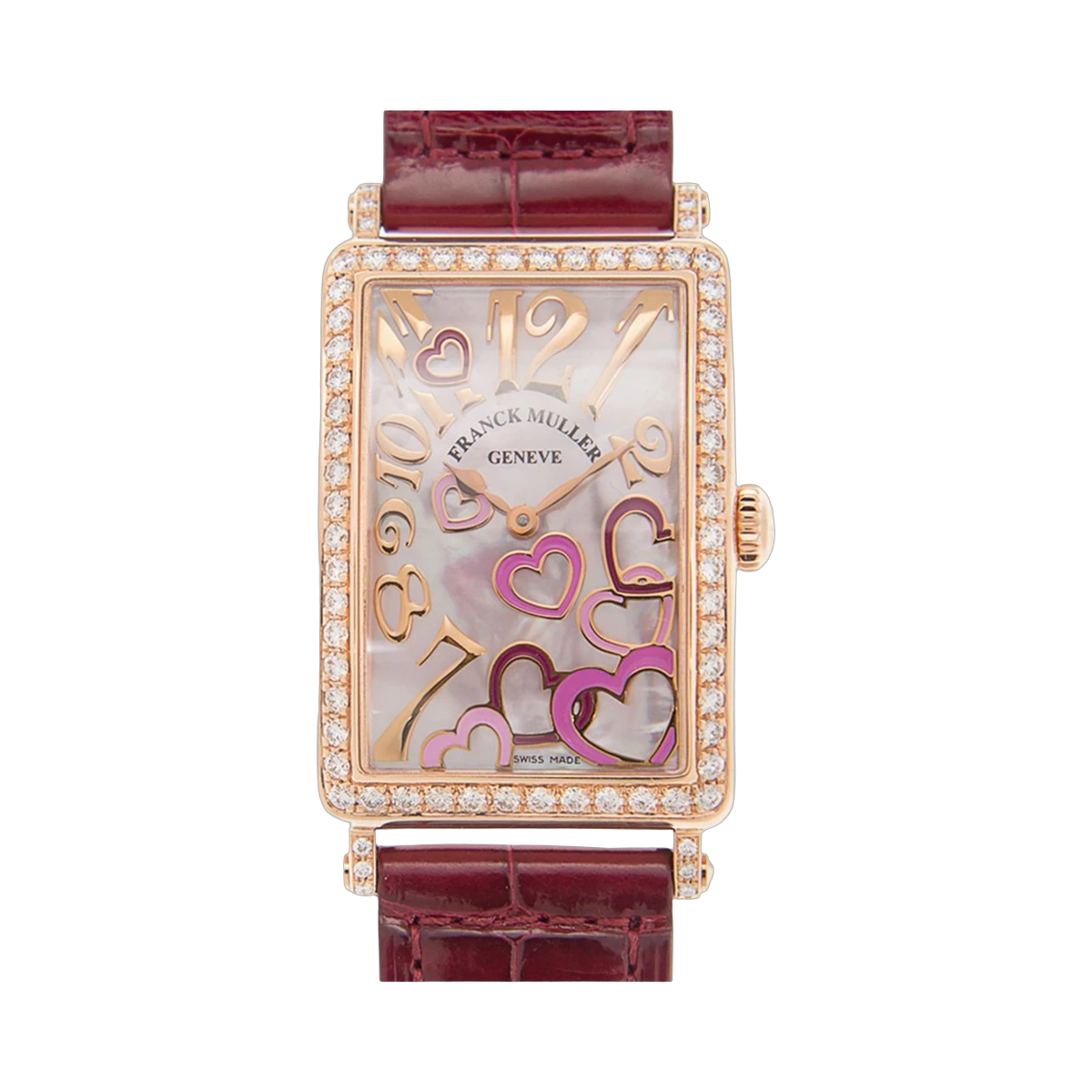Franck Muller Long Island Crazy Heart MOP Dial Diamond Set Bezel 952 QZ REL MOP RS D 1R