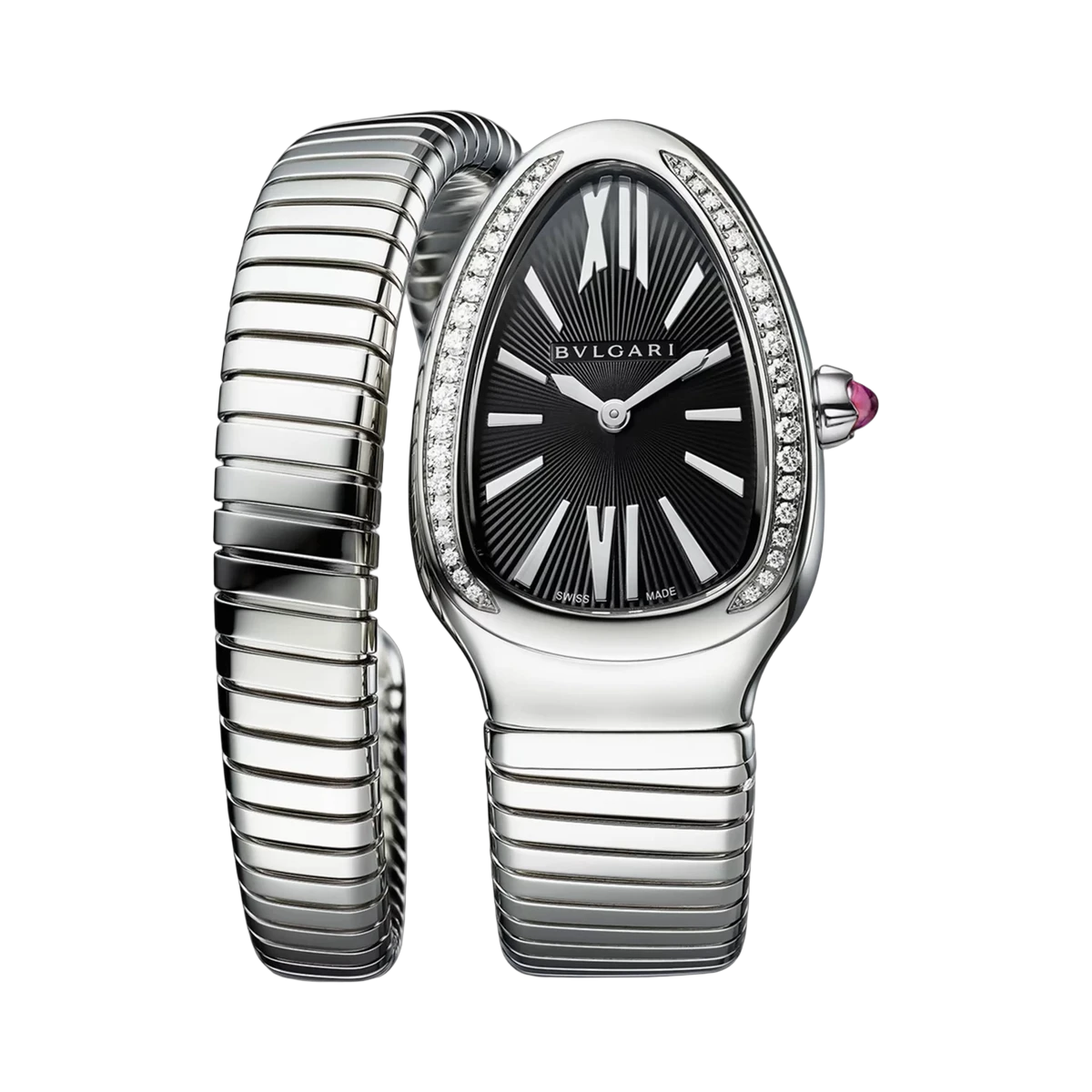 Bvlgari Serpenti Tubogas Black 103434 35MM Stainless Steel