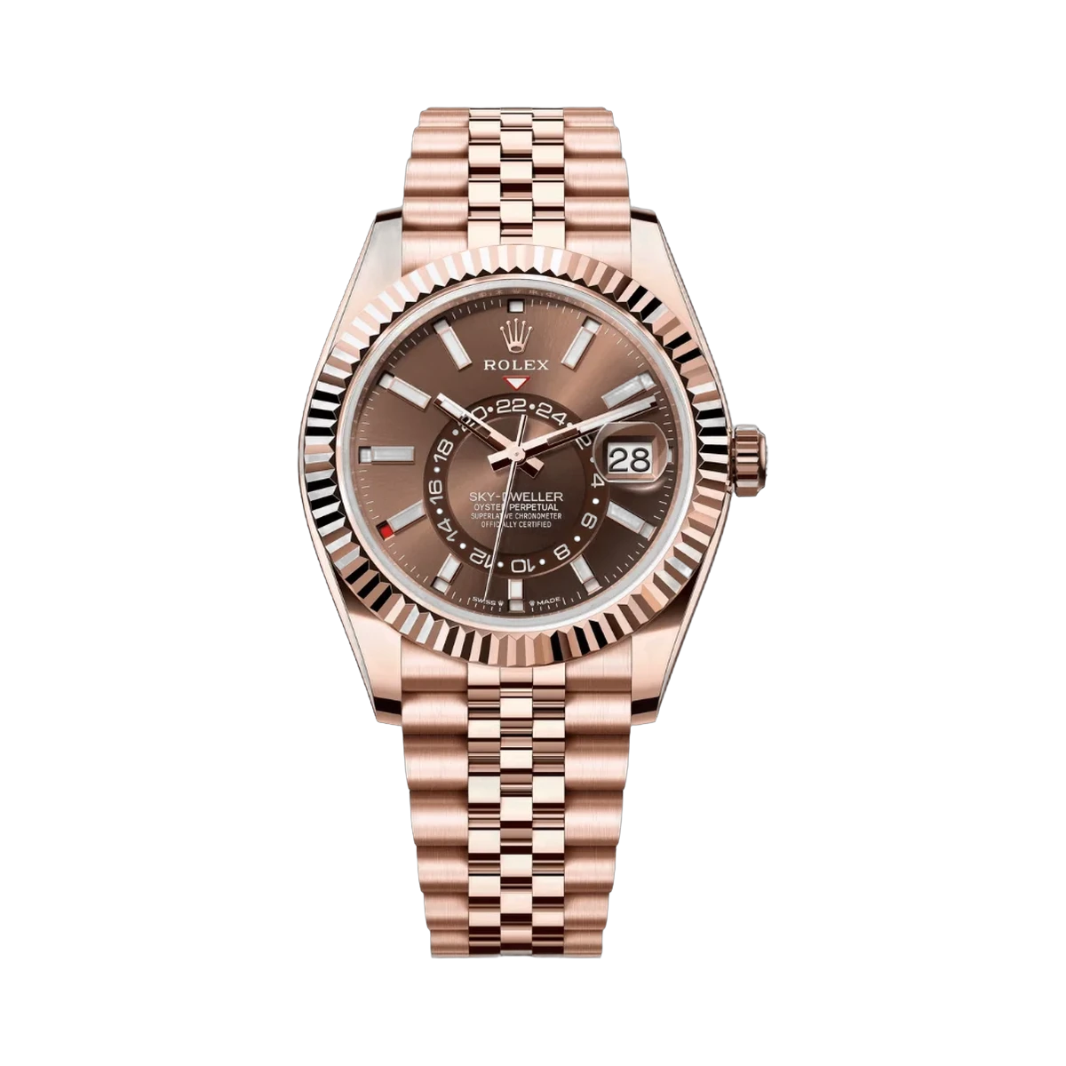 Rolex Sky Dweller 336935-0006 Everose Gold Chocolate Dial 42mm Men’s Watch