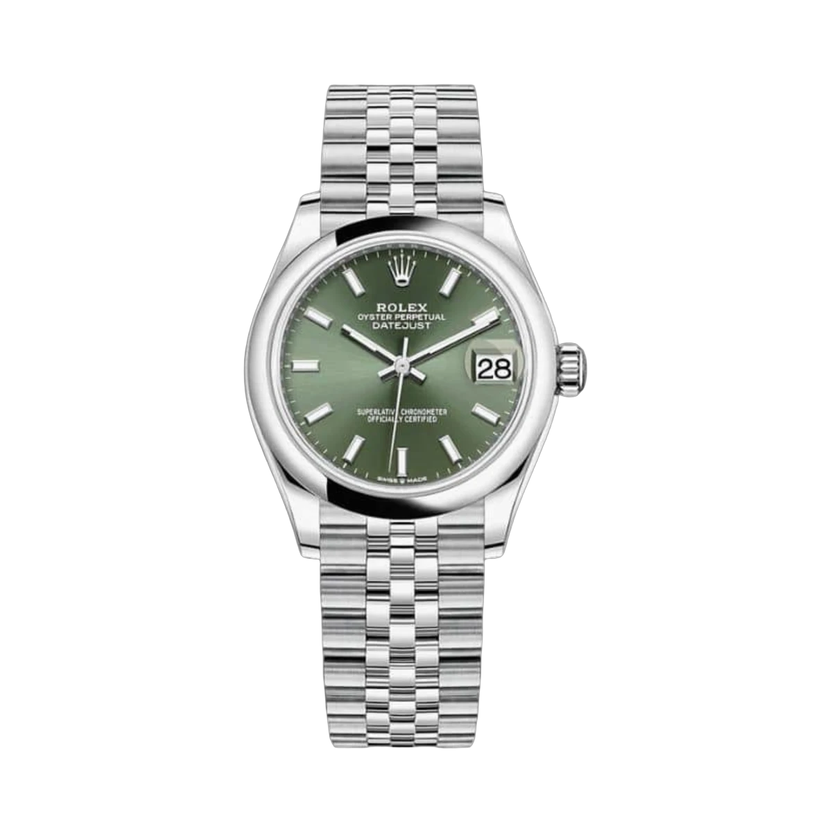Rolex Datejust 278240 MGIJ Mint Green Index Dial 31mm Ladies Watch