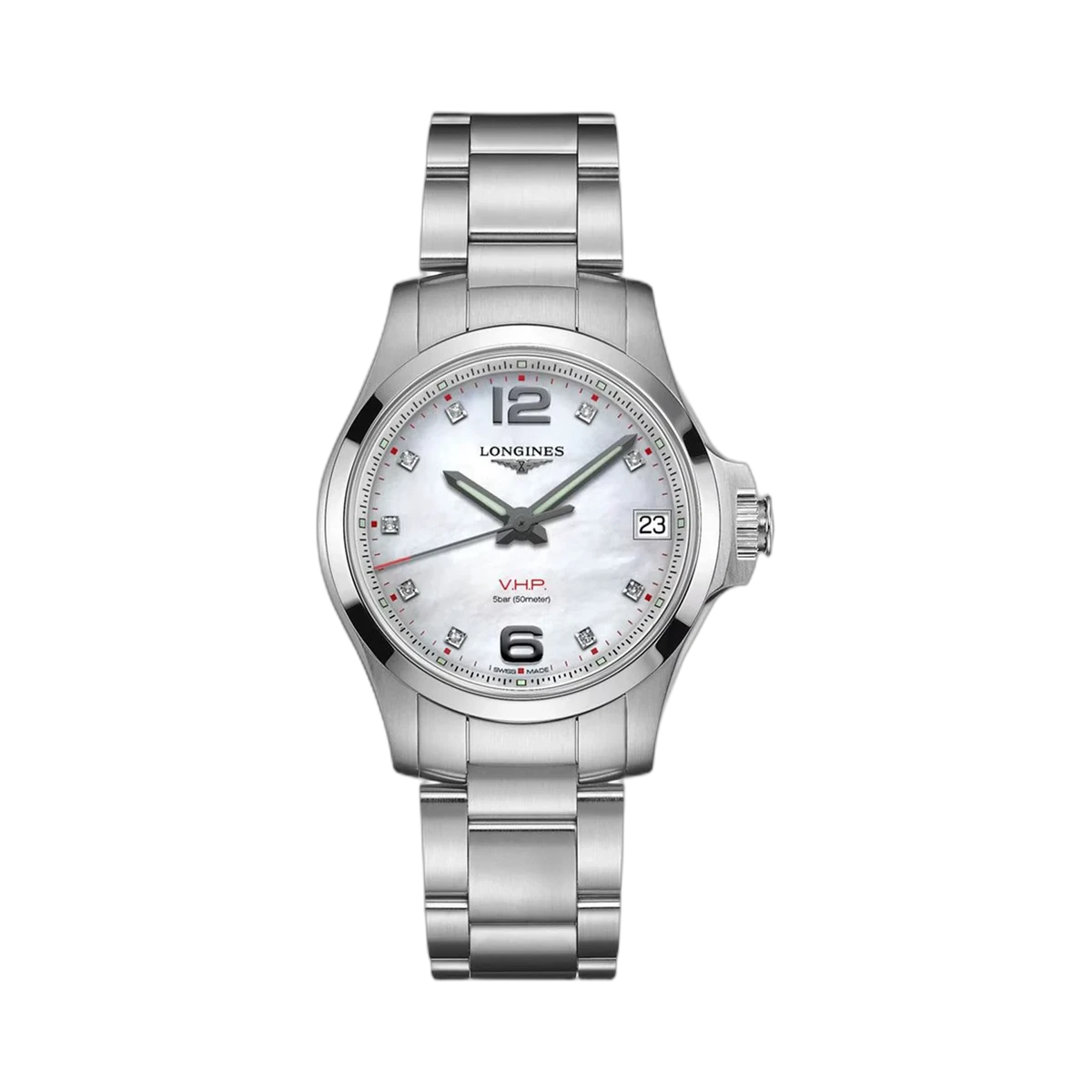 Longines Conquest VHP Ladies MOP L33164876 36MM Stainless Steel