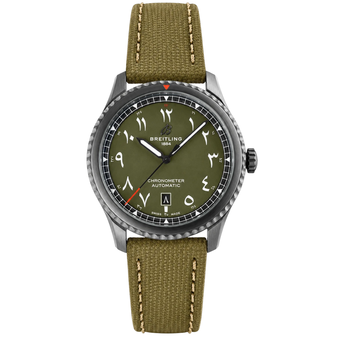 Breitling Aviator 8 M173153A1L1X2 自动中东限量版 41 毫米绿色表盘男士手表