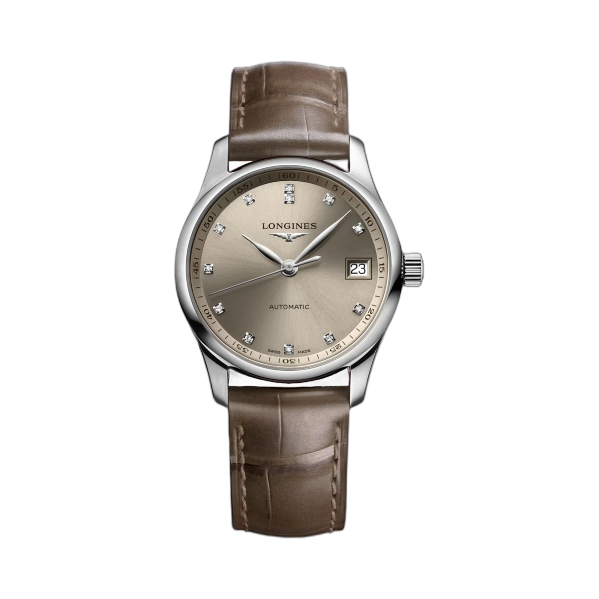Longines Master Collection L23574072 Automatic 34mm Beige Dial Womens Watch
