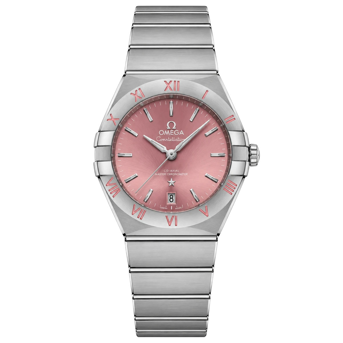 Omega Constellation Pink Dial Baton Index 28mm 131.10.28.60.11.001