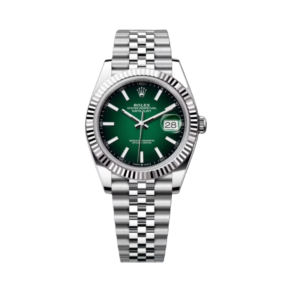 Rolex Datejust 126234 Ombre Green Jubilee 36mm Women's Watch