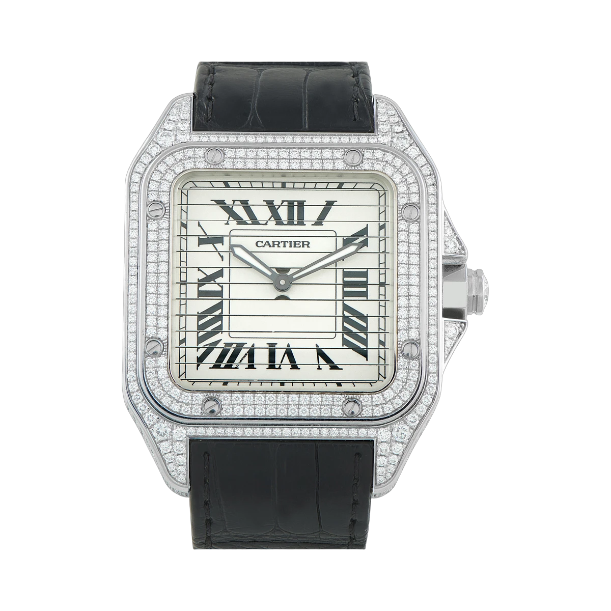 Cartier Santos WM505000 Triple 100 Limited Edition 48mm 18K White Gold