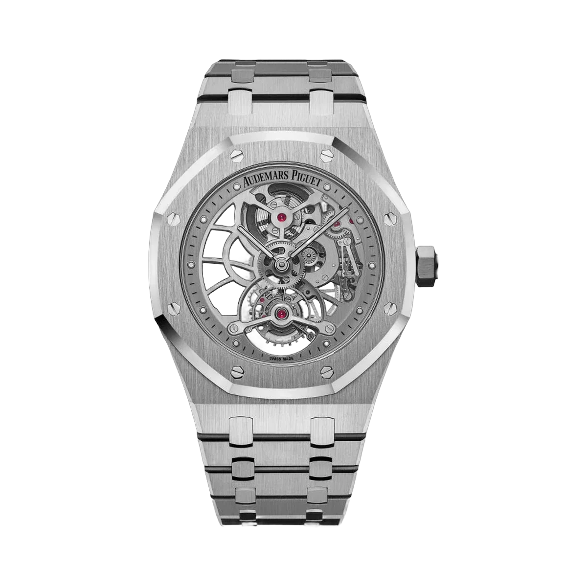 Audemars Piguet Royal Oak 26518ST.OO.1220ST.01 Tourbillon Extra-Flach Skelettiert Rhodium Edelstahl 41mm Handaufzug