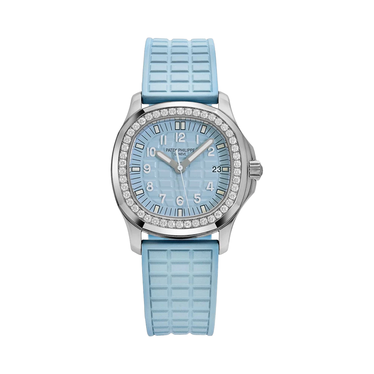 Patek Philippe Aquanaut Luce 5067A-017 Stainless Steel 36mm Diamond Bezel Blue Ice Dial