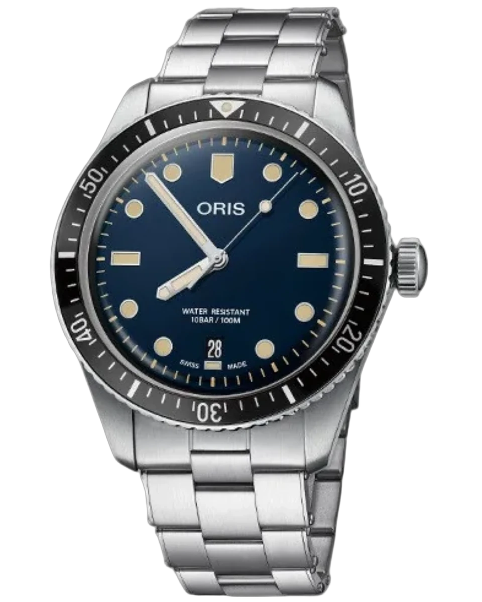 Oris Divers Sixty-Five Date Blue Dial 40M 01 733 7707 4055-07 8 20 18 40mm Stainless Steel