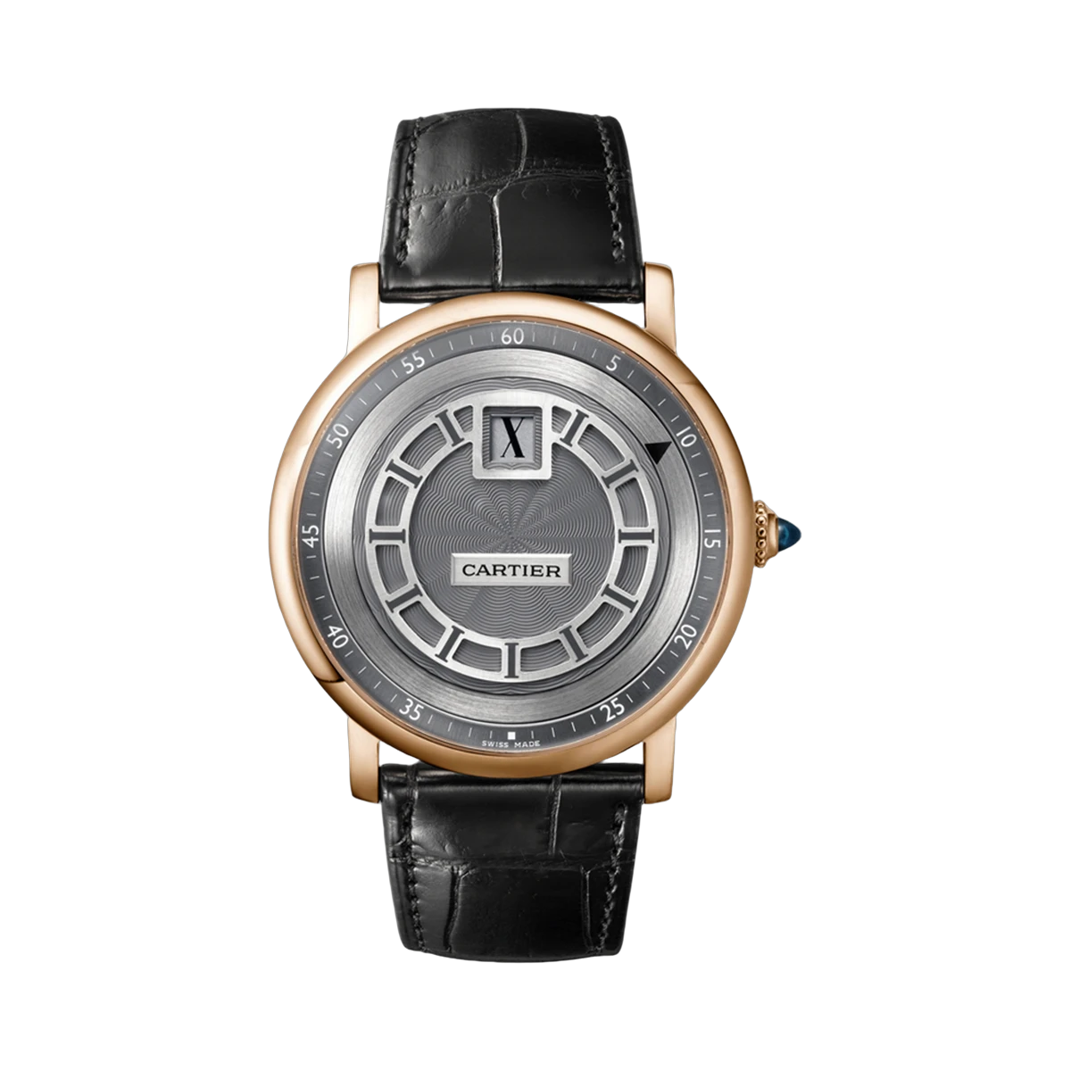 Cartier Rotonde W1553751 Jump Hour 42mm 18K Everose Gold