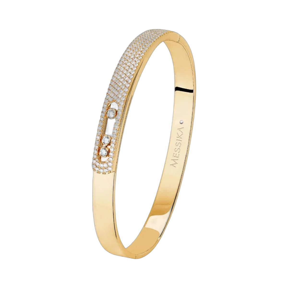 Messika Move Noa Pave 06371-YG Yellow Gold Diamond Bracelet