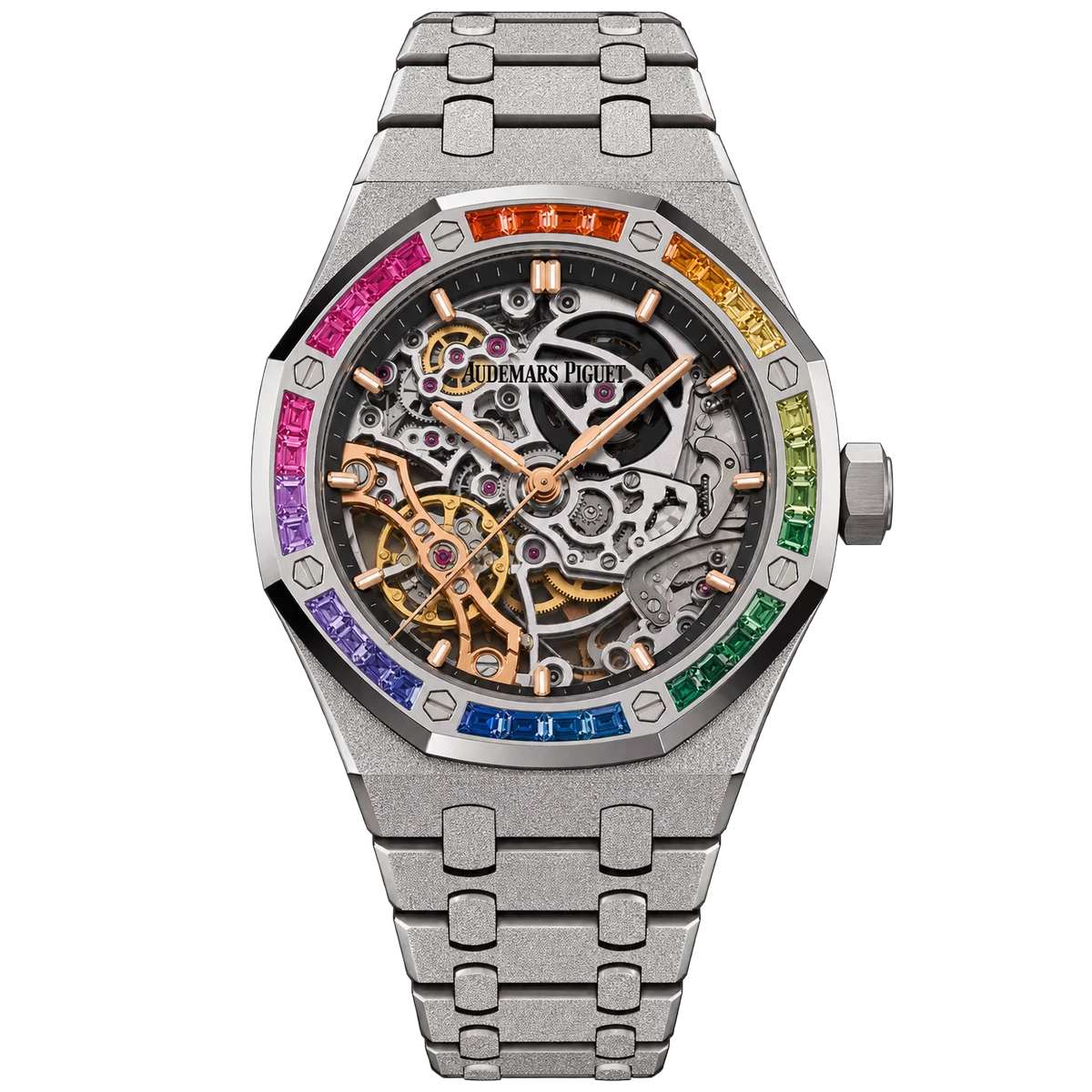 Audemars Piguet Royal Oak 15468BC.YG.1259BC.01 Frosted Gold Double Balance Wheel Openworked Armbanduhr