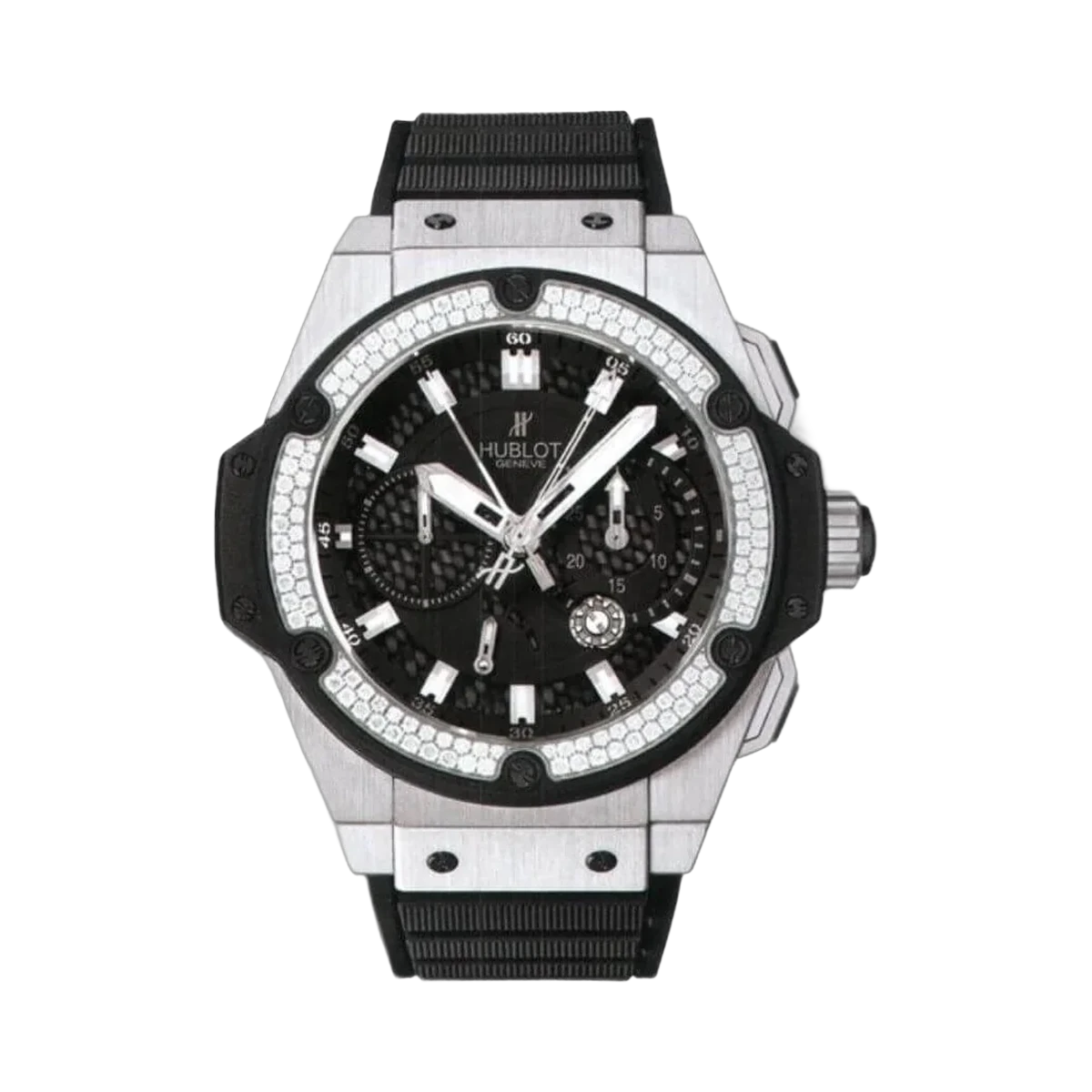 Hublot King Power 709.Zx.1770.Rx.1104 إطار أسود مرصع بالألماس