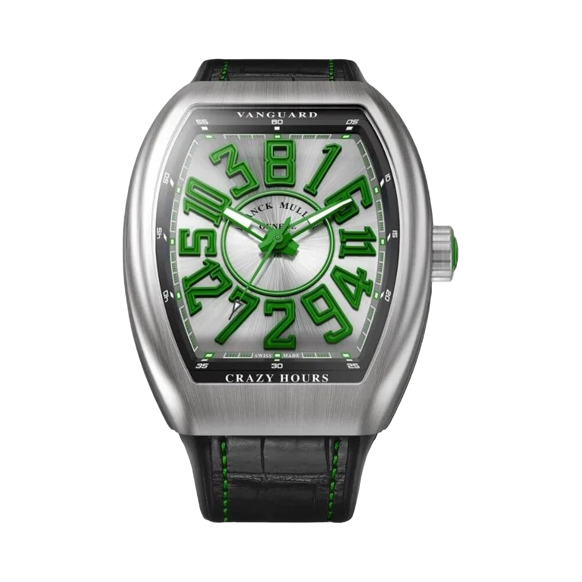 Franck Muller V 45 CH AC VR Vanguard Herrenuhr mit grünem Zifferblatt und Ziffern
