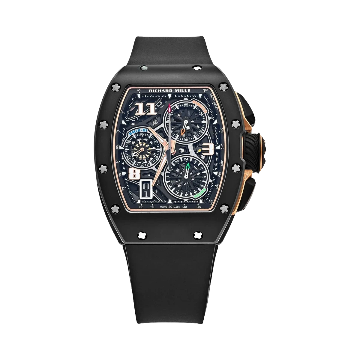 Richard Mille RM 72-01 Lifestyle In-House Chronograph Black Ceramic Rose Gold RM 72-01
