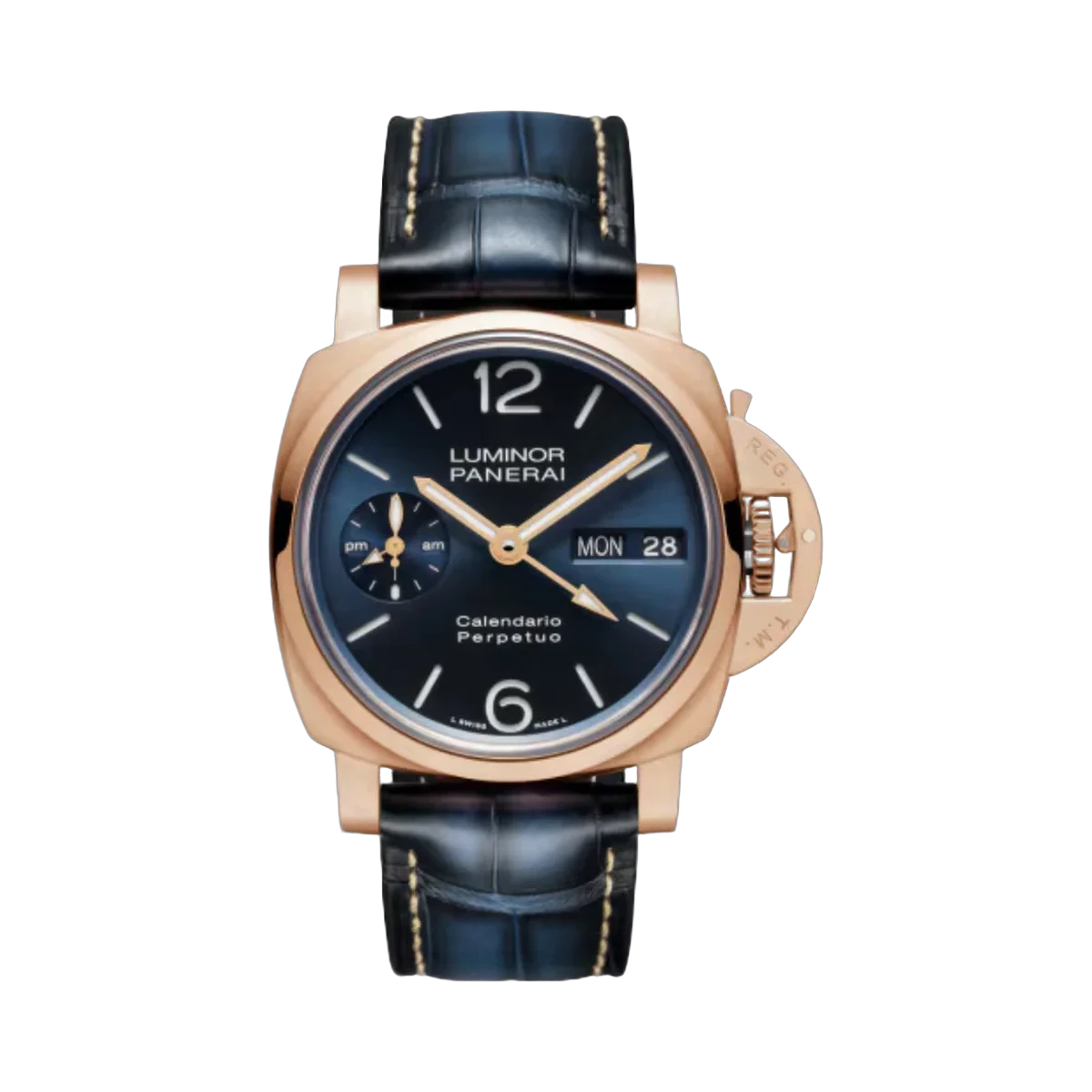 Panerai Luminor Perpetual Calendar PAM00742 Blue Goldtech 44mm Men's Watch