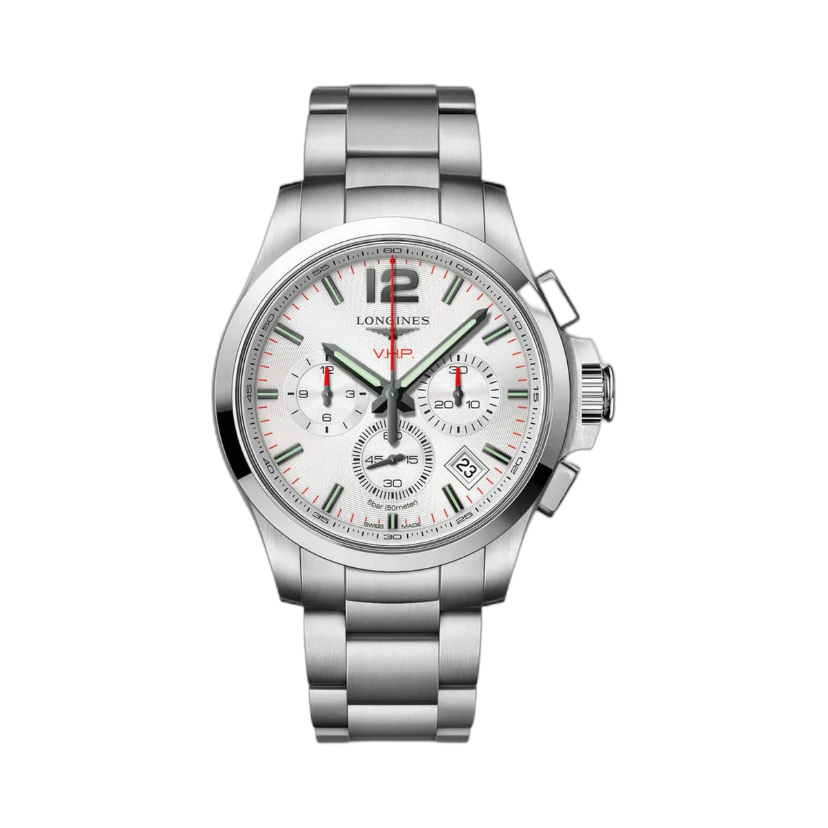 Longines Conquest VHP Chronograph L3.717.4.76.6 42MM Silver Dial Stainless Steel
