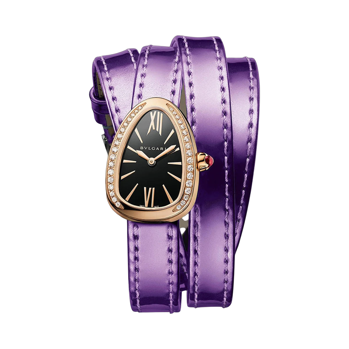Bvlgari Serpenti Twist Your Time 102969 37MM Rose Gold Diamond