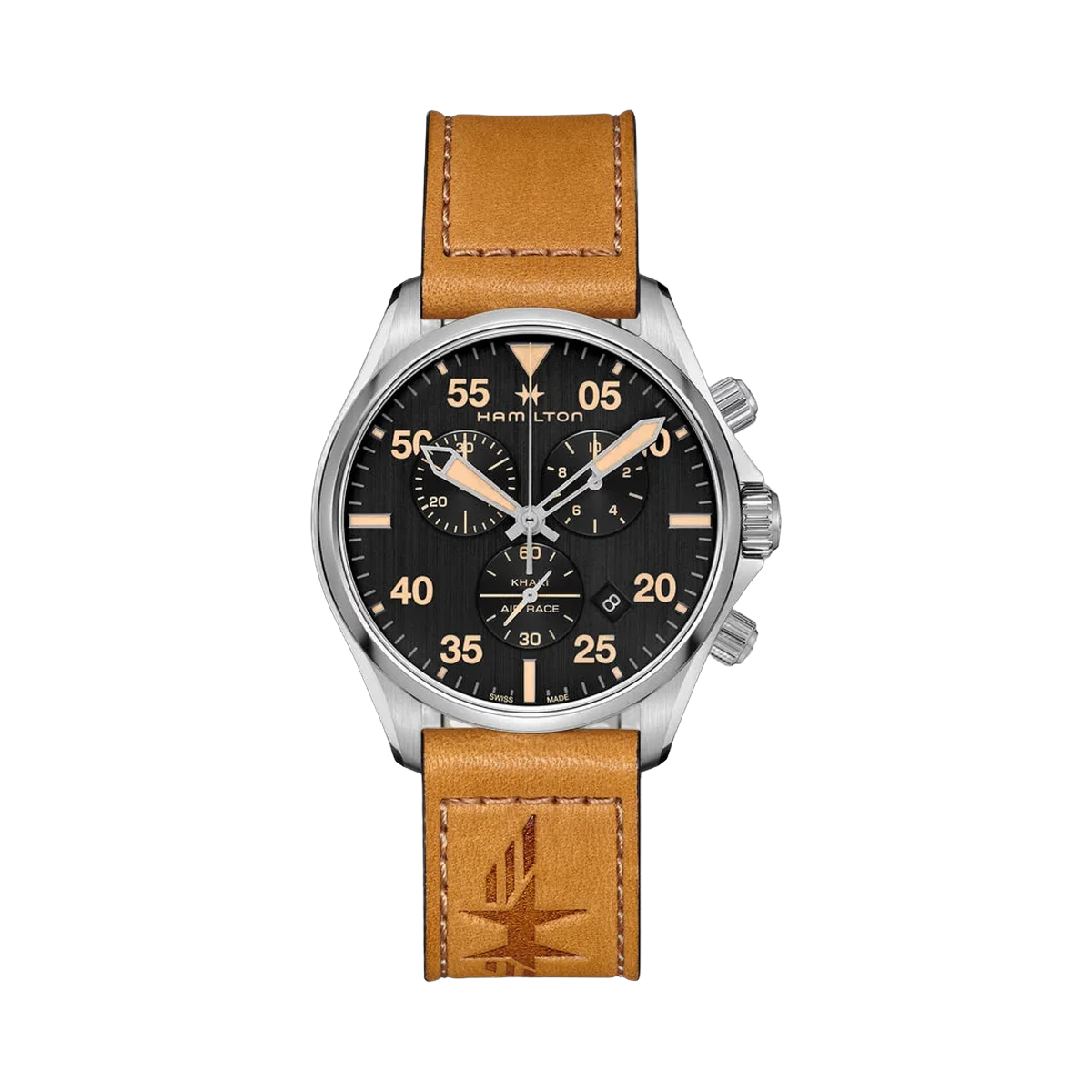Hamilton Khaki Aviation Pilot H76722531 Stainless Steel 44mm Black Dial Men's Watch