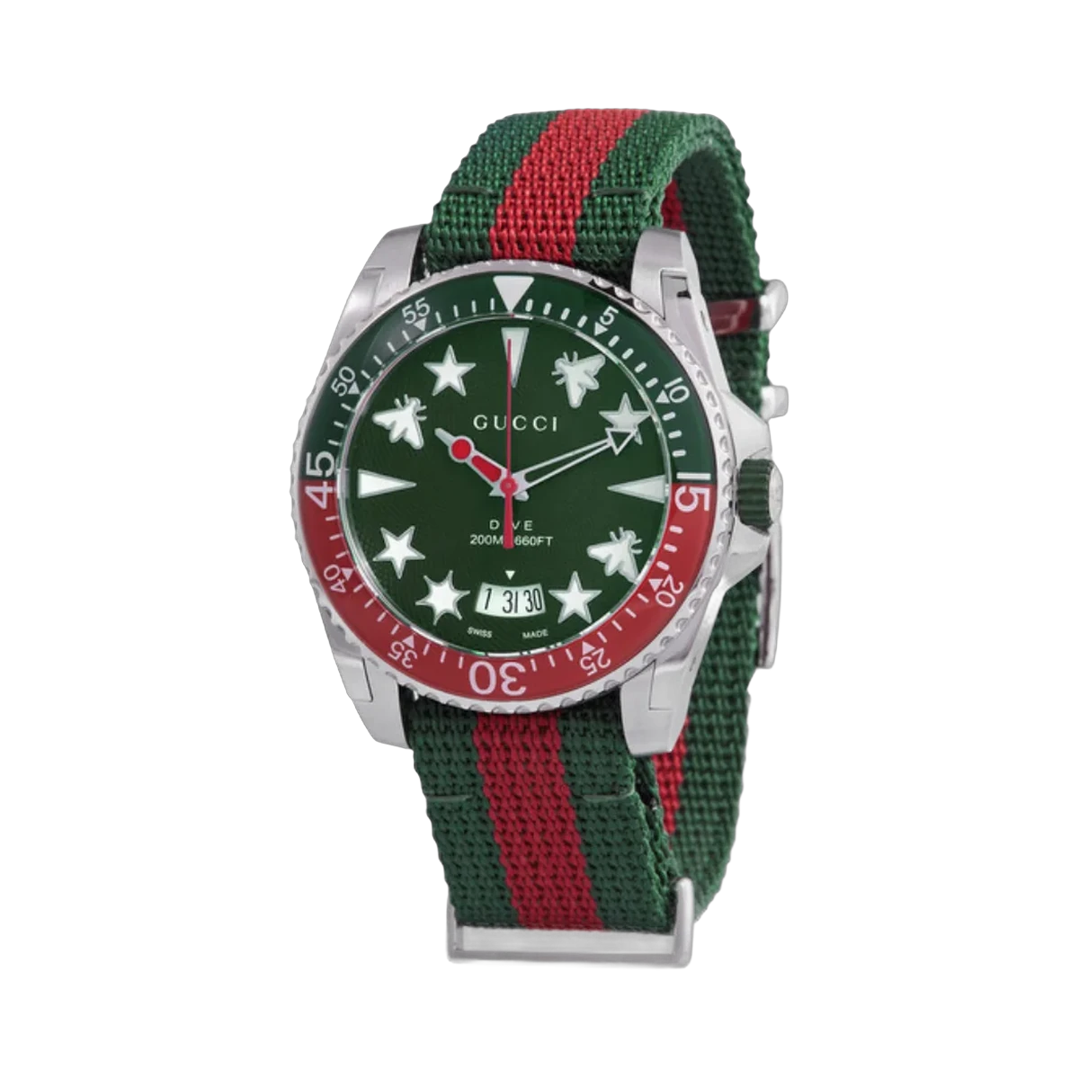 Gucci Dive Quartz YA136339 40mm Green Dial Unisex Watch