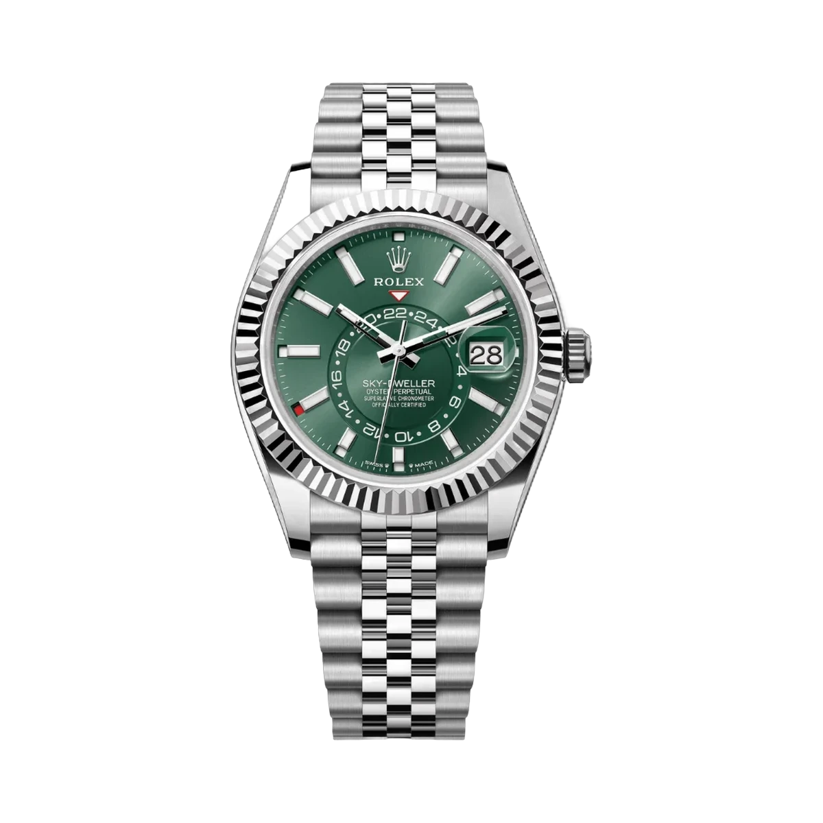 Rolex Sky Dweller 336934-0002 Weißgold Mintgrünes Zifferblatt 42mm Herrenuhr