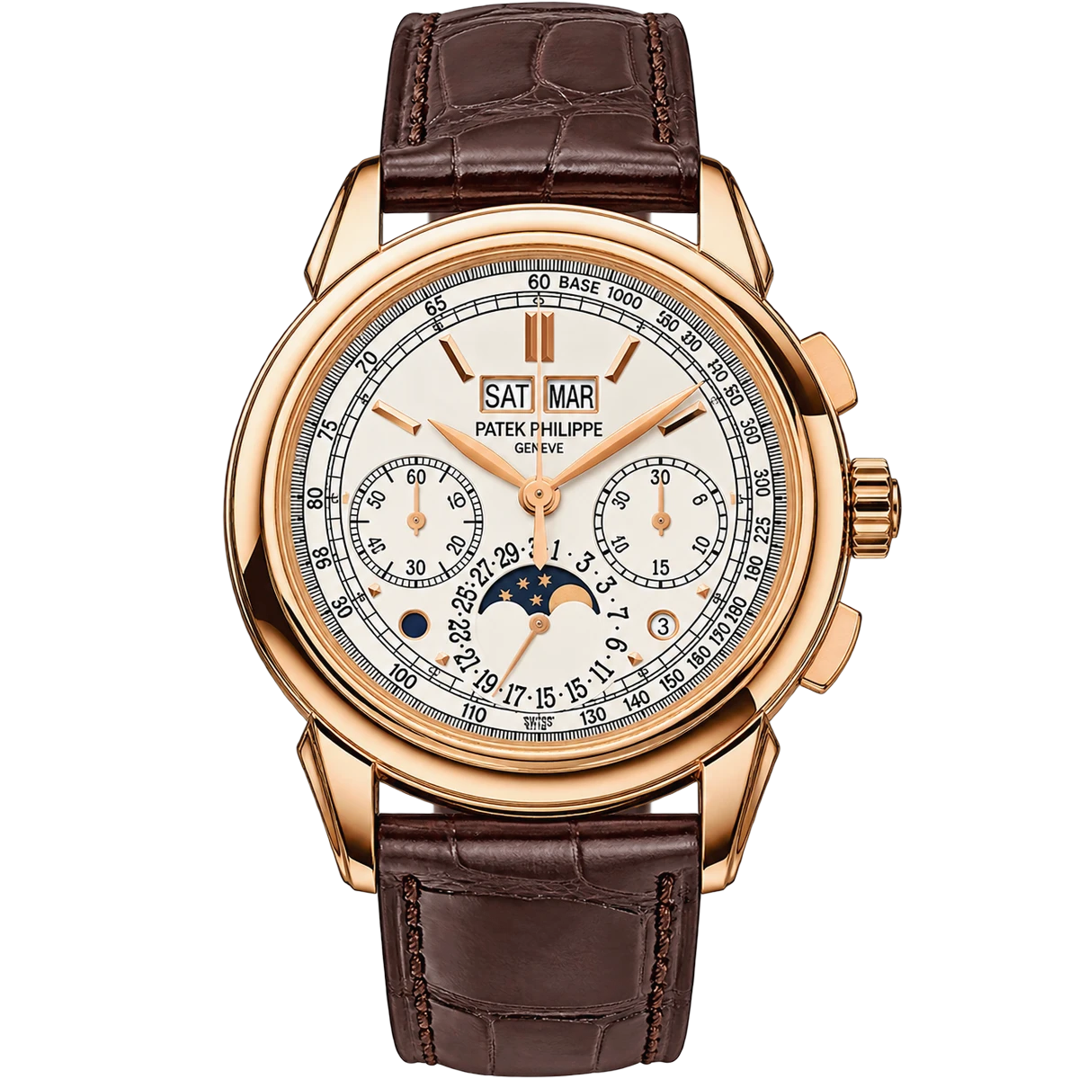 百达翡丽 Grand Complications 5270R-001 玫瑰金 41 毫米银色表盘男士手表