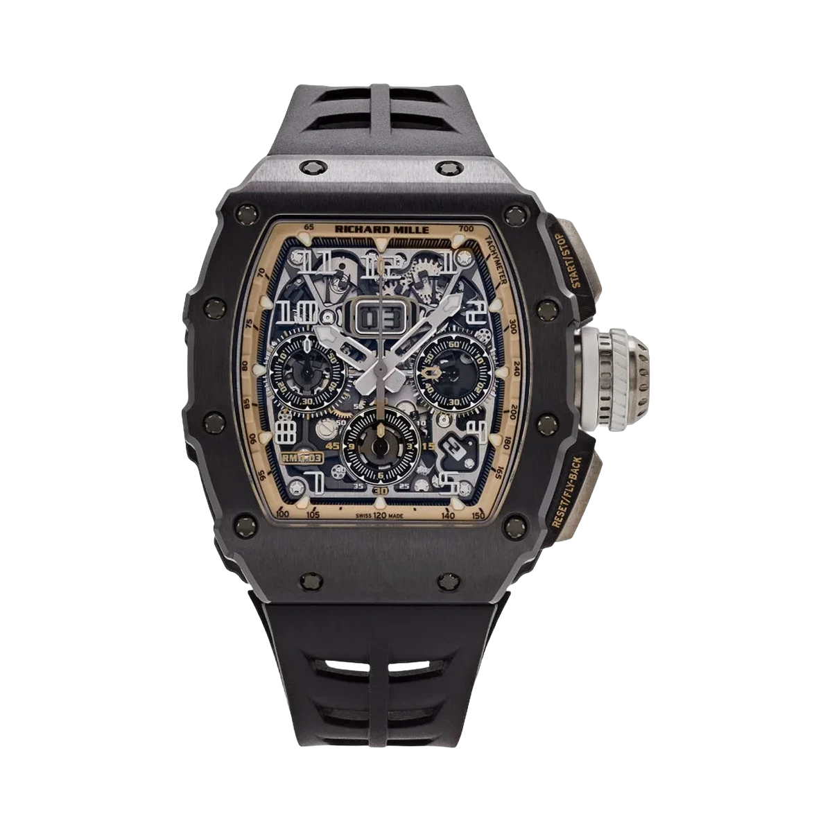 Richard Mille RM 11-03 Last Black Edition Automatic Flyback Chronograph Black Ceramic 50mm Men's Watch