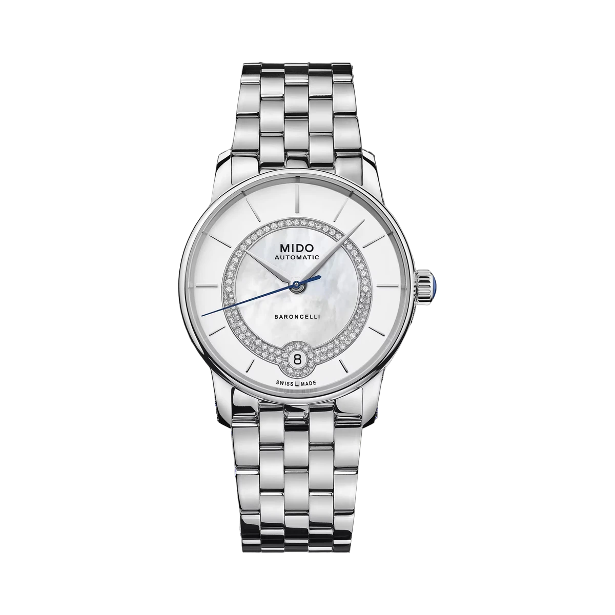 Mido Baroncelli Lady Necklace Diamonds Dial 33mm