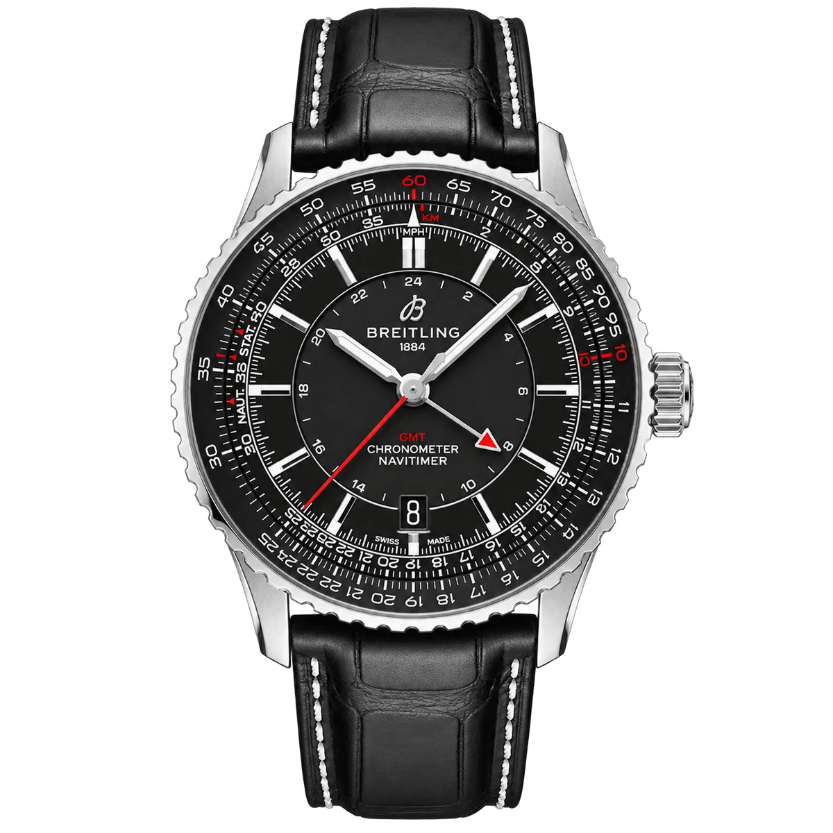 Breitling Navitimer Automatic GMT A32310251B1P1 41mm Schwarzes Zifferblatt Herrenuhr