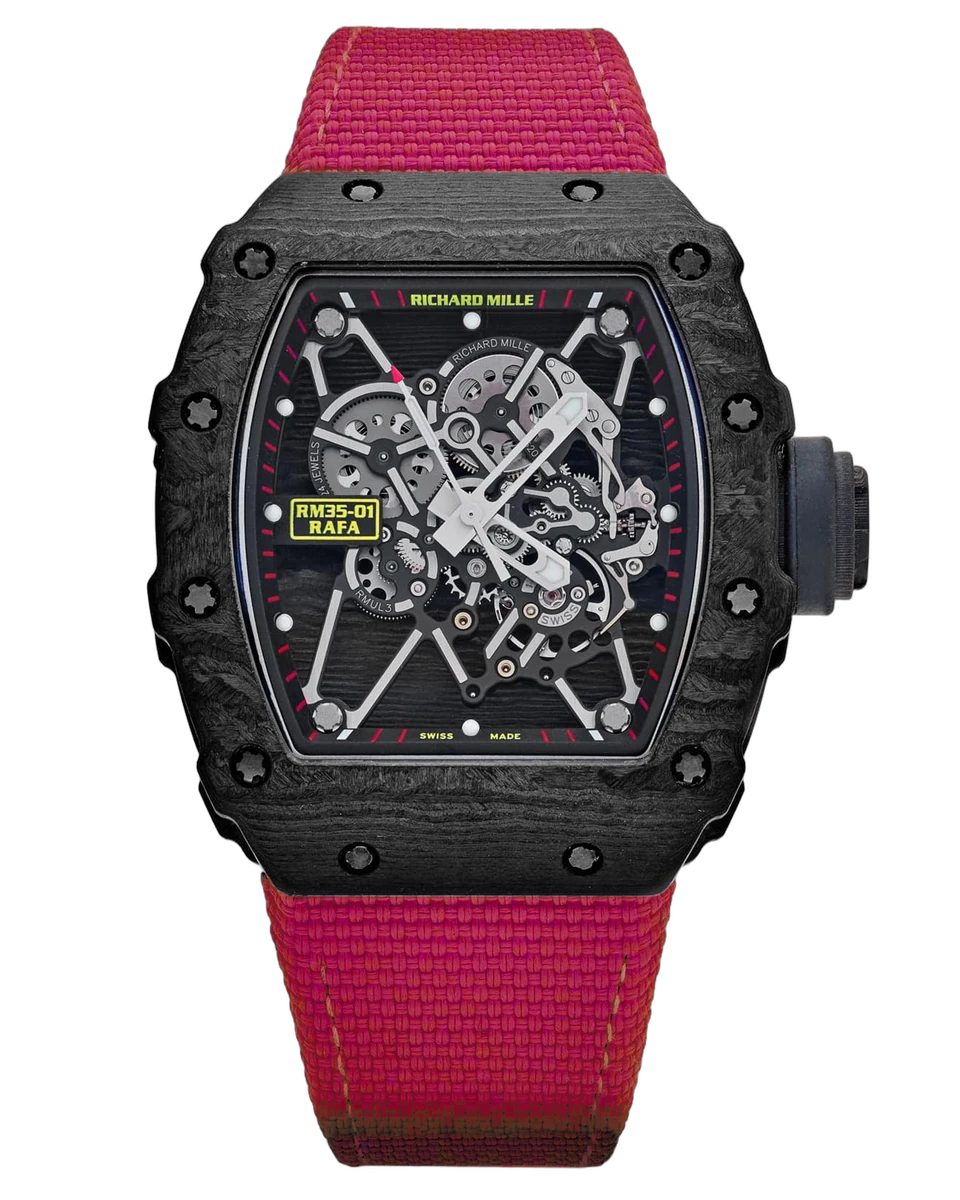 Richard Mille RM35-01 CA Rafael Nadal Signature Black Rubber Straps