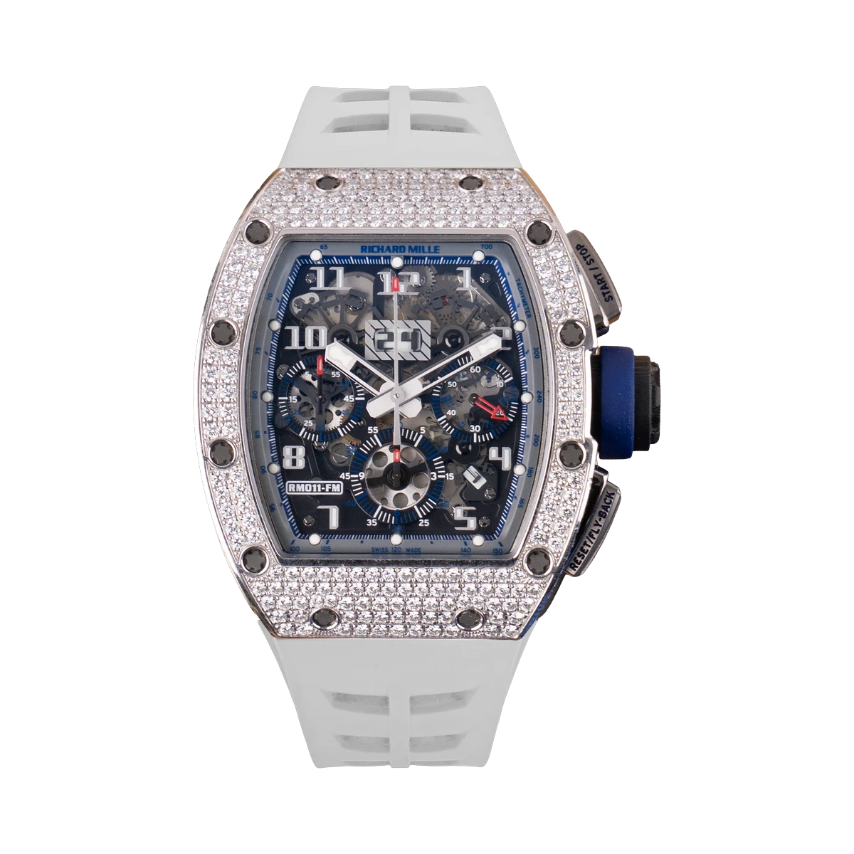 Richard Mille RM011 FM WG Full Setting Asia Edition Carbon TPT 40mm Men's Watch