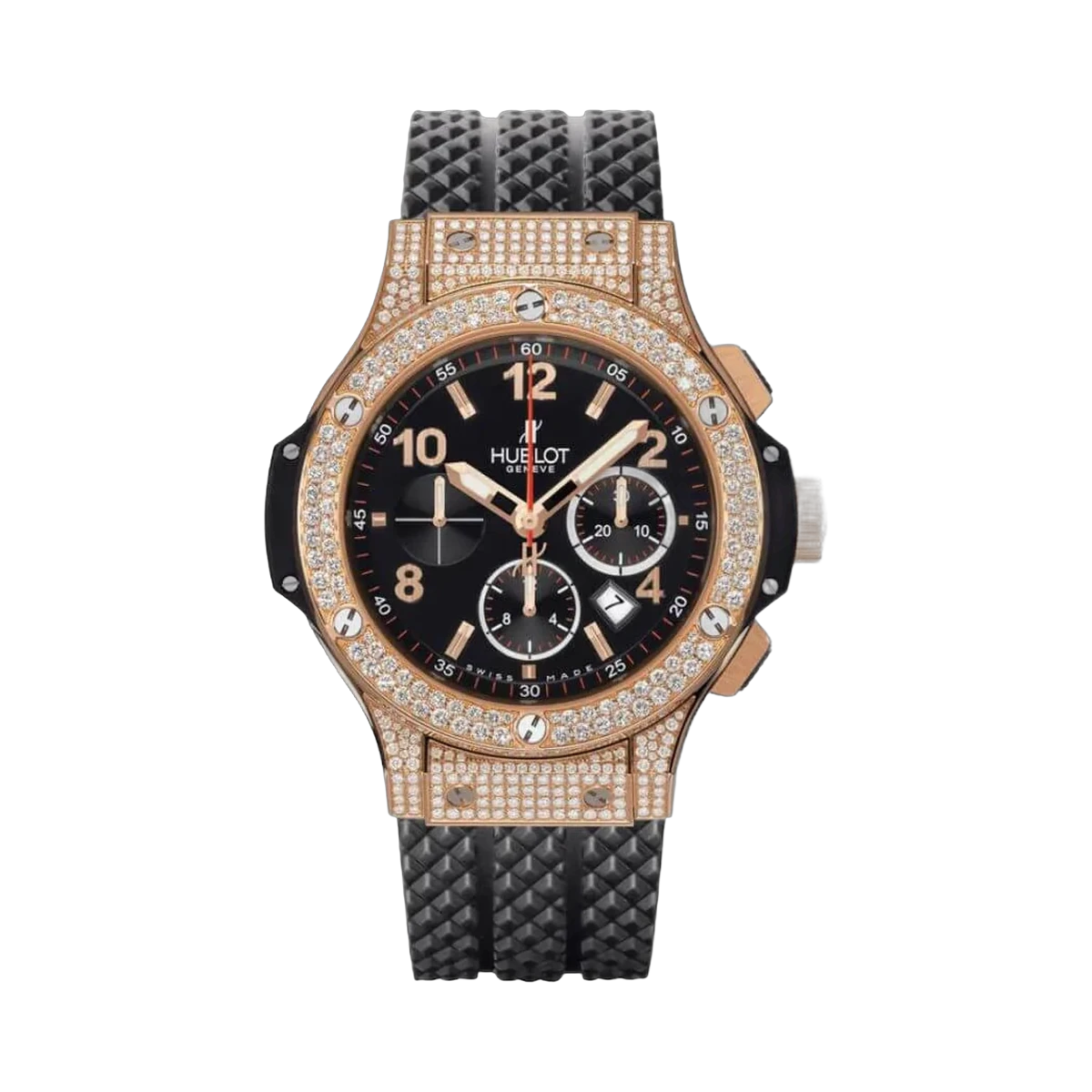 Hublot Big Bang 301.PX.130.RX.174 Schwarzes Zifferblatt mit Diamantpflasterung