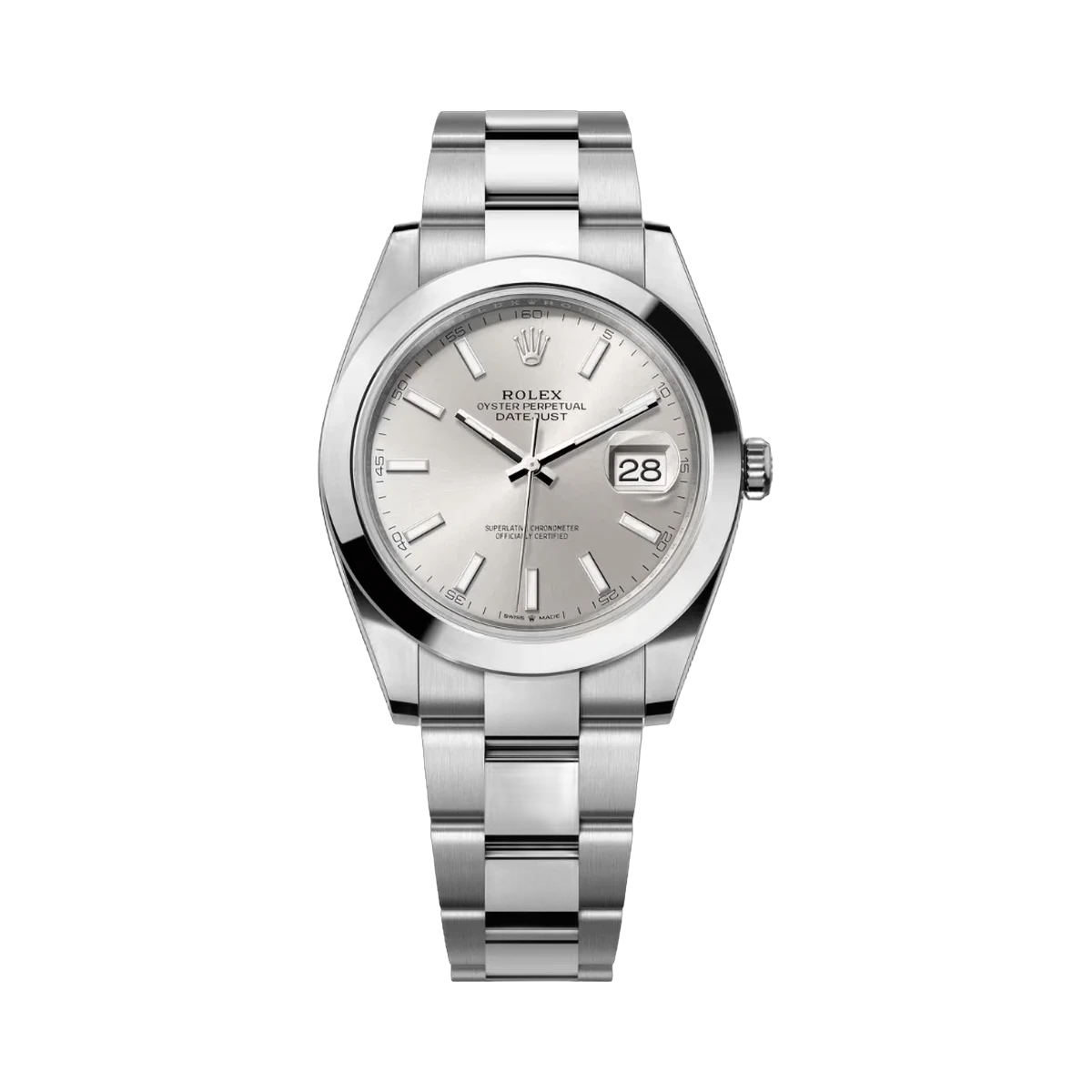 Rolex Datejust m126300-0003 Oyster Perpetual Stainless Steel 41Mm Silver Dial Men's Watch