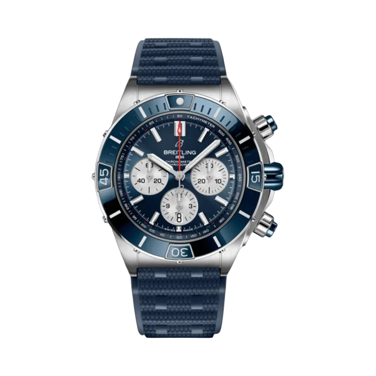 Breitling AB0136161C1S1 SUPER CHRONOMAT B01 44 STEEL BLUE DIAL