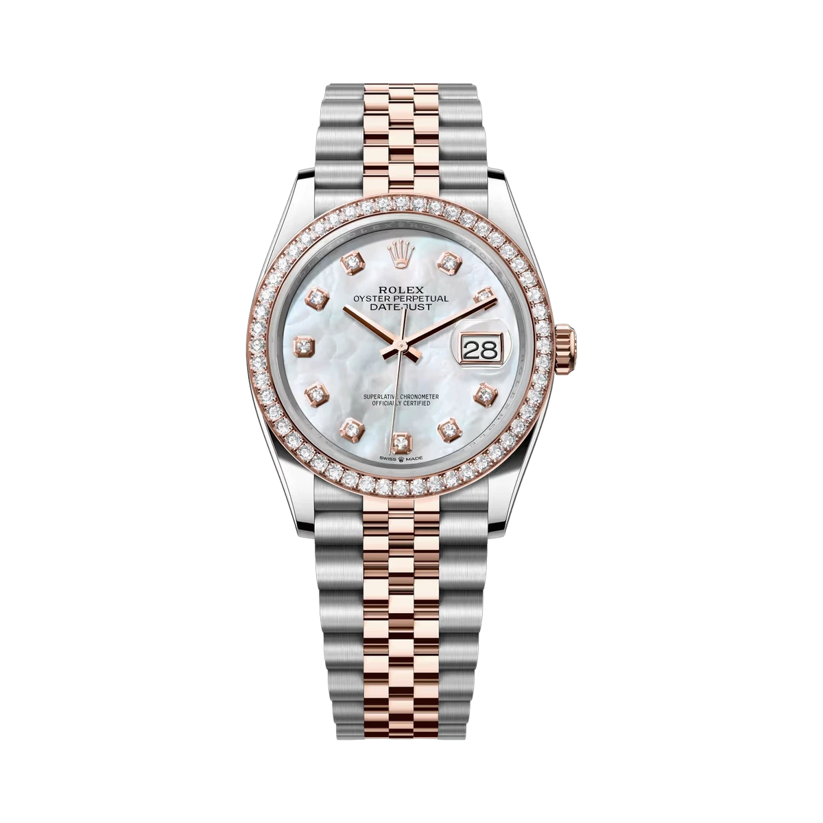 Rolex Datejust 126281RBR WMDJ Datejust II 36 White MOP Dial 28mm Ladies Watch