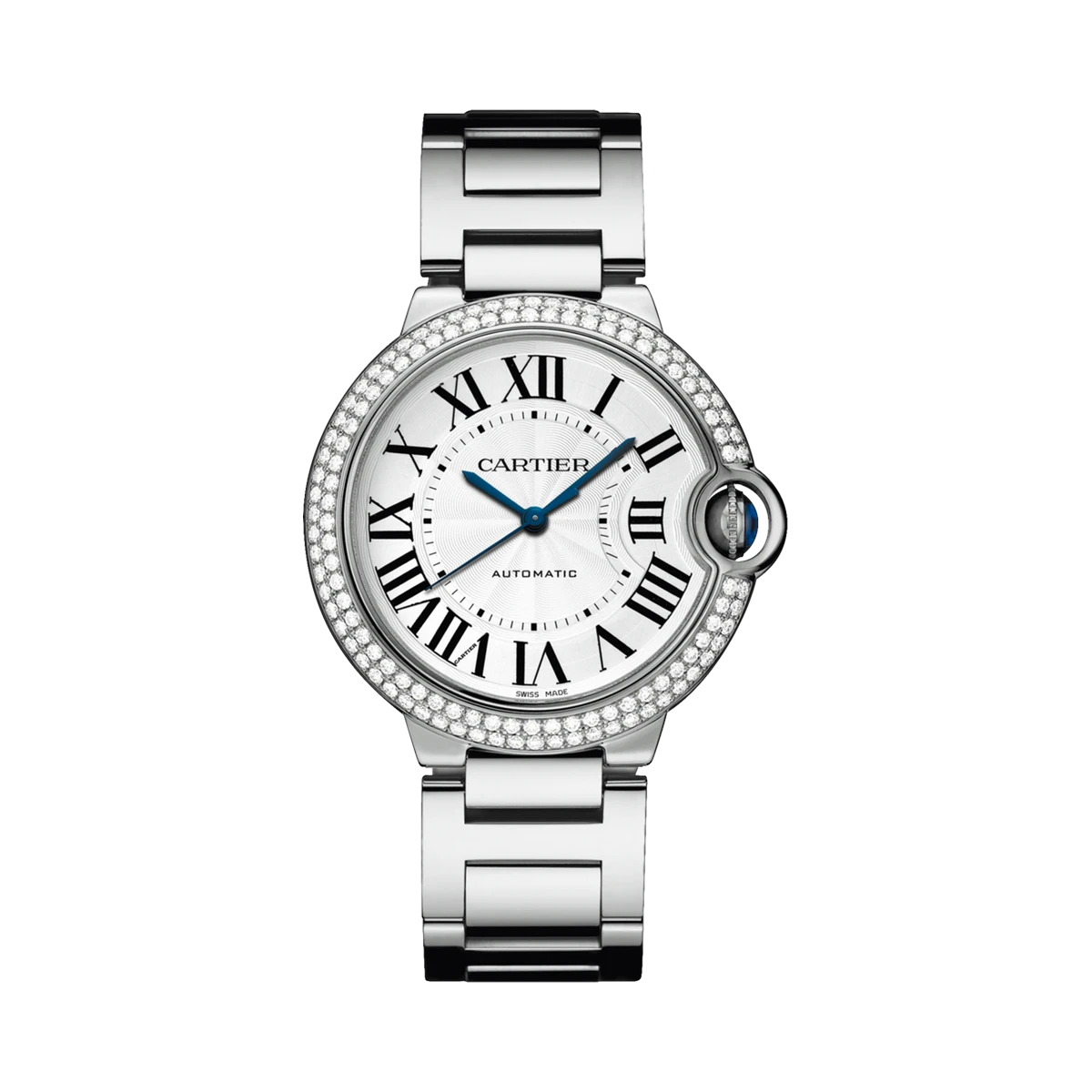 Cartier Ballon Bleu WE9006Z3 White Gold With Diamond Bezel 36Mm Ladies Watch