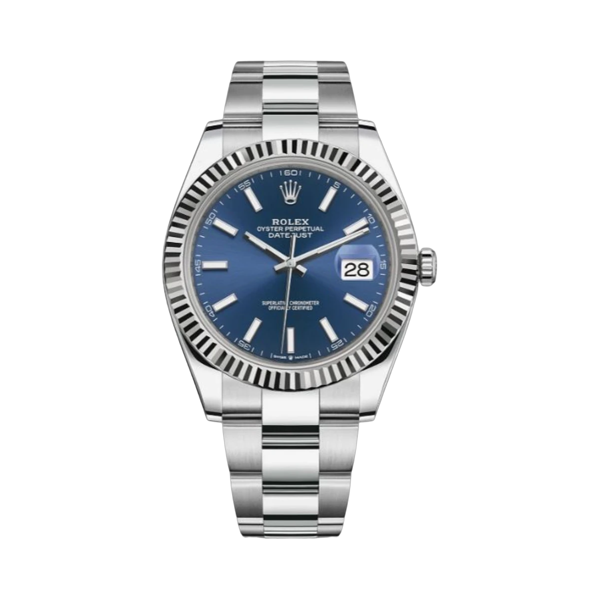 Rolex Datejust 126334 BLIO Blue Index Dial 41mm Men's Watch