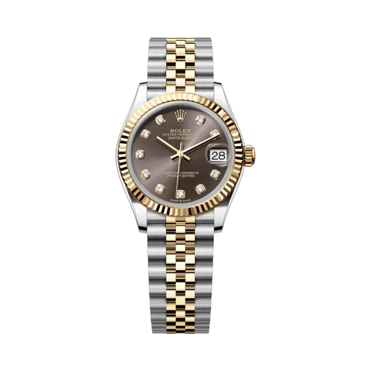 Rolex Datejust 278273 0022 Dark Grey Diamond Dial 31mm Ladies Watch