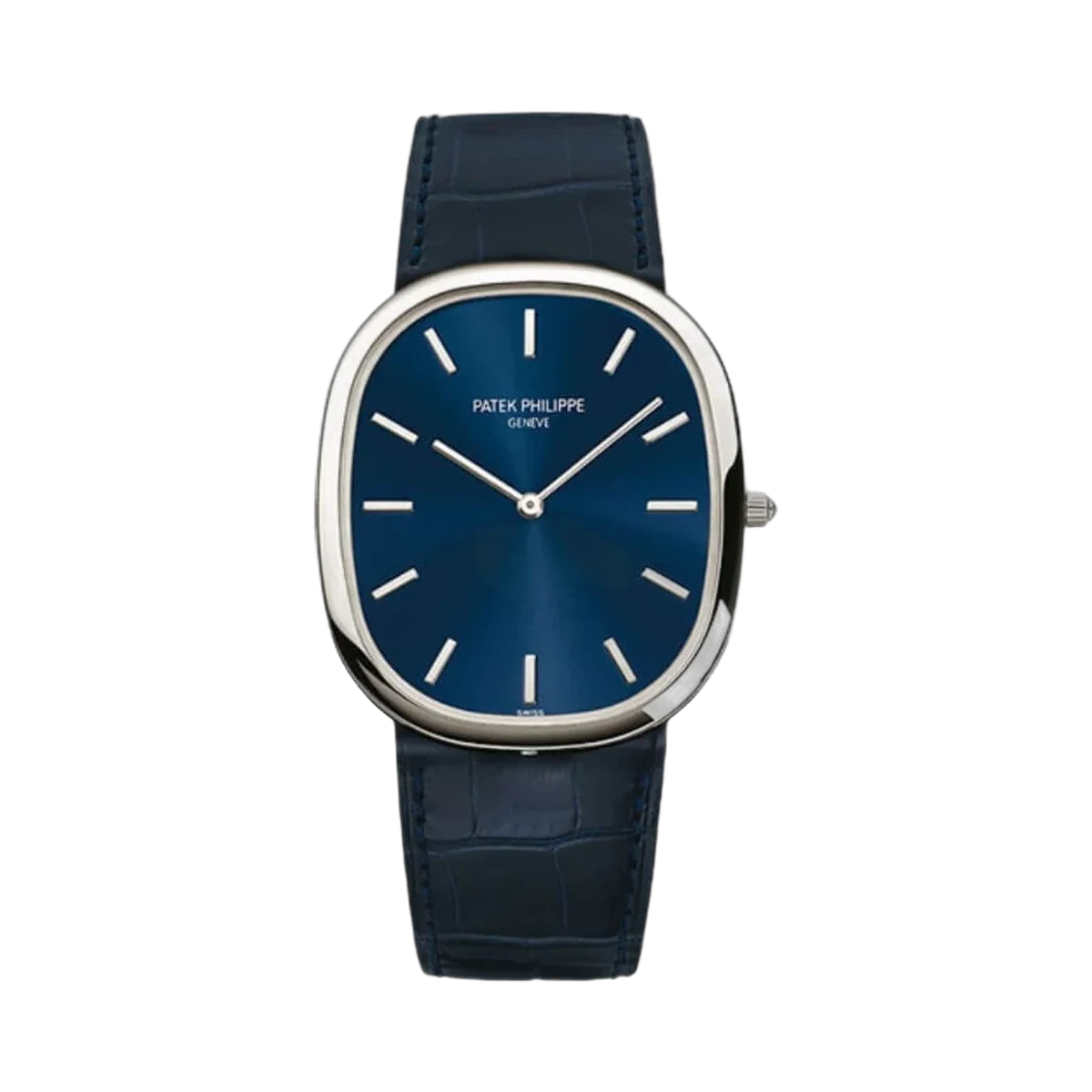 Patek Philippe Golden Ellipse 5738P-001 Blue Gold Sunburst Platinum