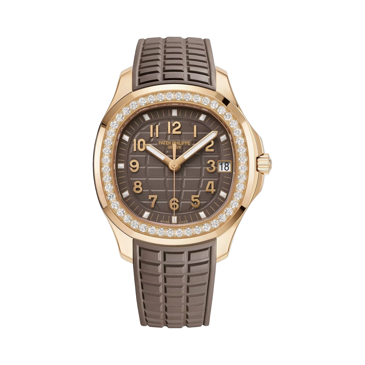 Patek Philippe Aquanaut Luce 5268/200R-010 Rose Gold Taupe Brown Dial 38.8mm Ladies Watch
