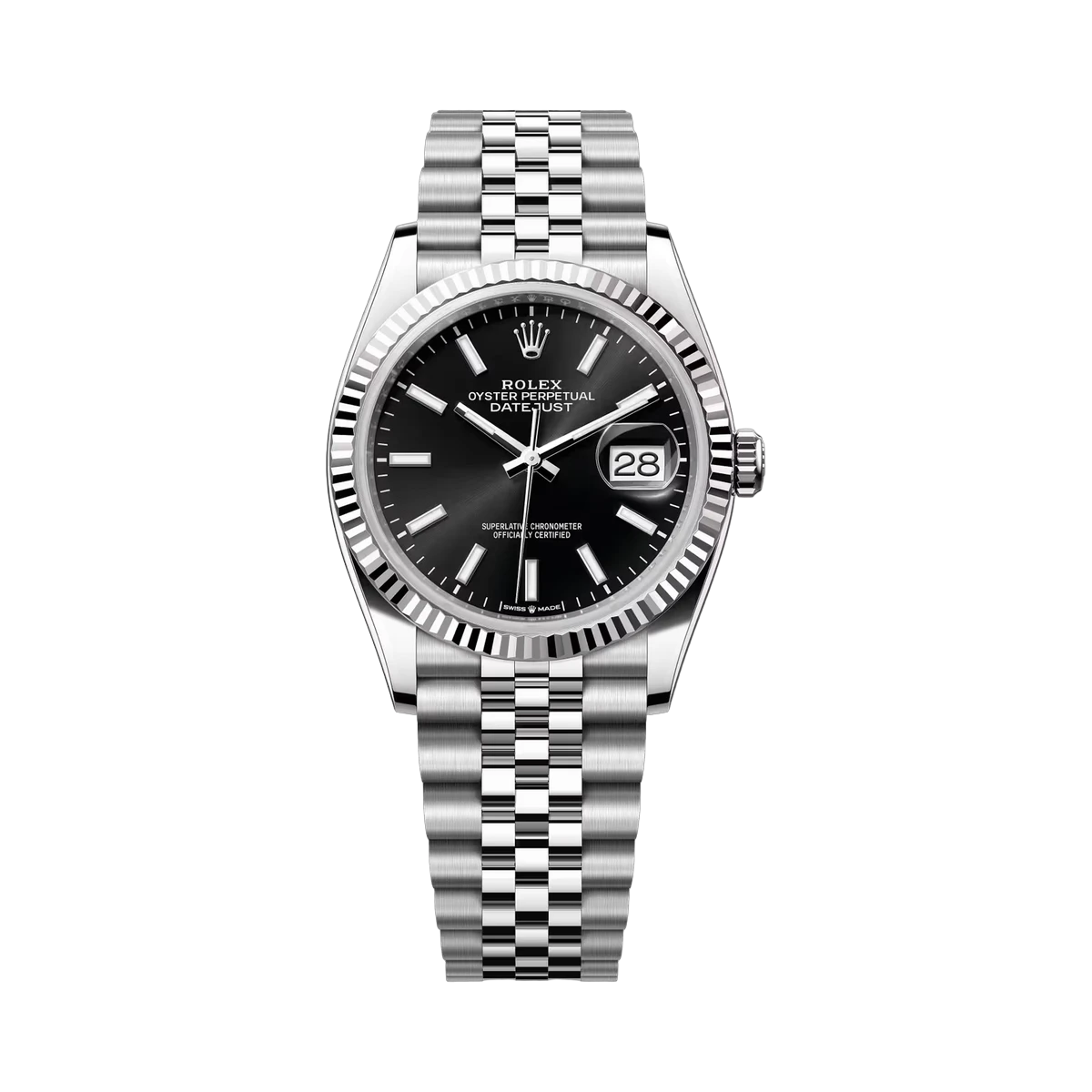 Rolex Datejust 126234 Black Dial Index 36mm Women's Watch