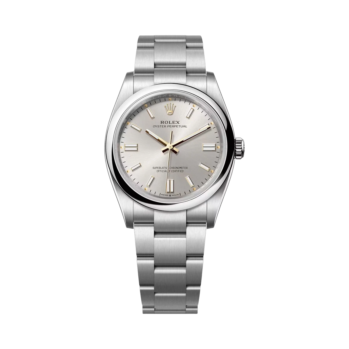 Rolex Oyster Perpetual 126000-0001 36mm Oyster Steel & Yellow Gold Domed Bezel Men's Watch