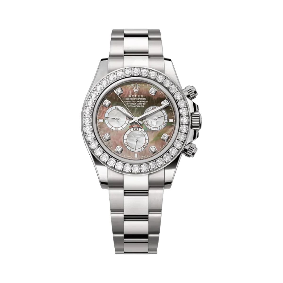 Rolex Cosmograph Daytona Oyster Perpetual 126579RBR White Gold 40mm Diamond MOP Dial Mens Watch