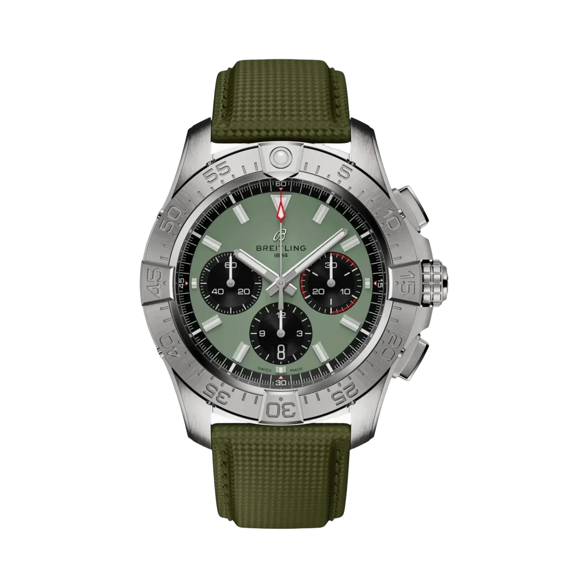 Breitling AB0147101L1X1 AVENGER B01 CHRONOGRAPH 44 GREEN DIAL RUBBER STRAP
