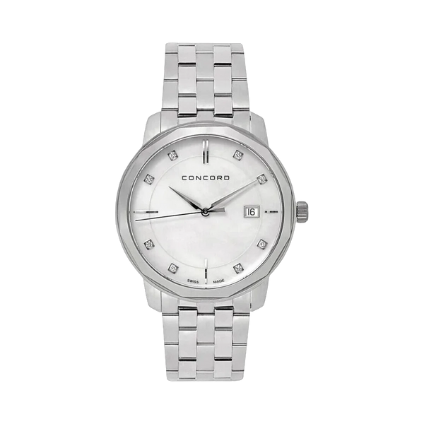 Concord Bennington 0320484 Quartz Silver Diamond Dial 40mm Men's Watch